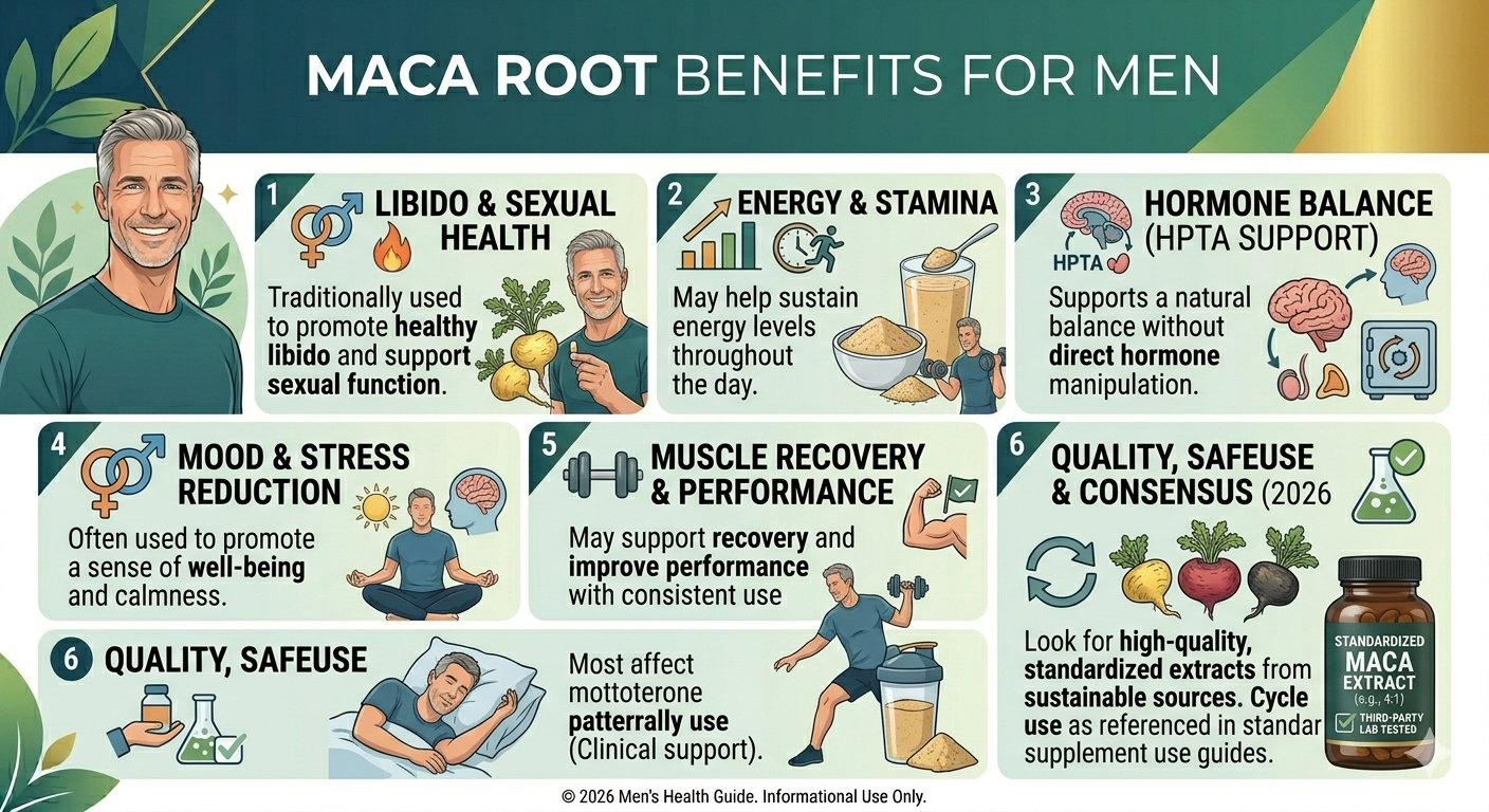 Maca Root Benefits for Men science-based guide