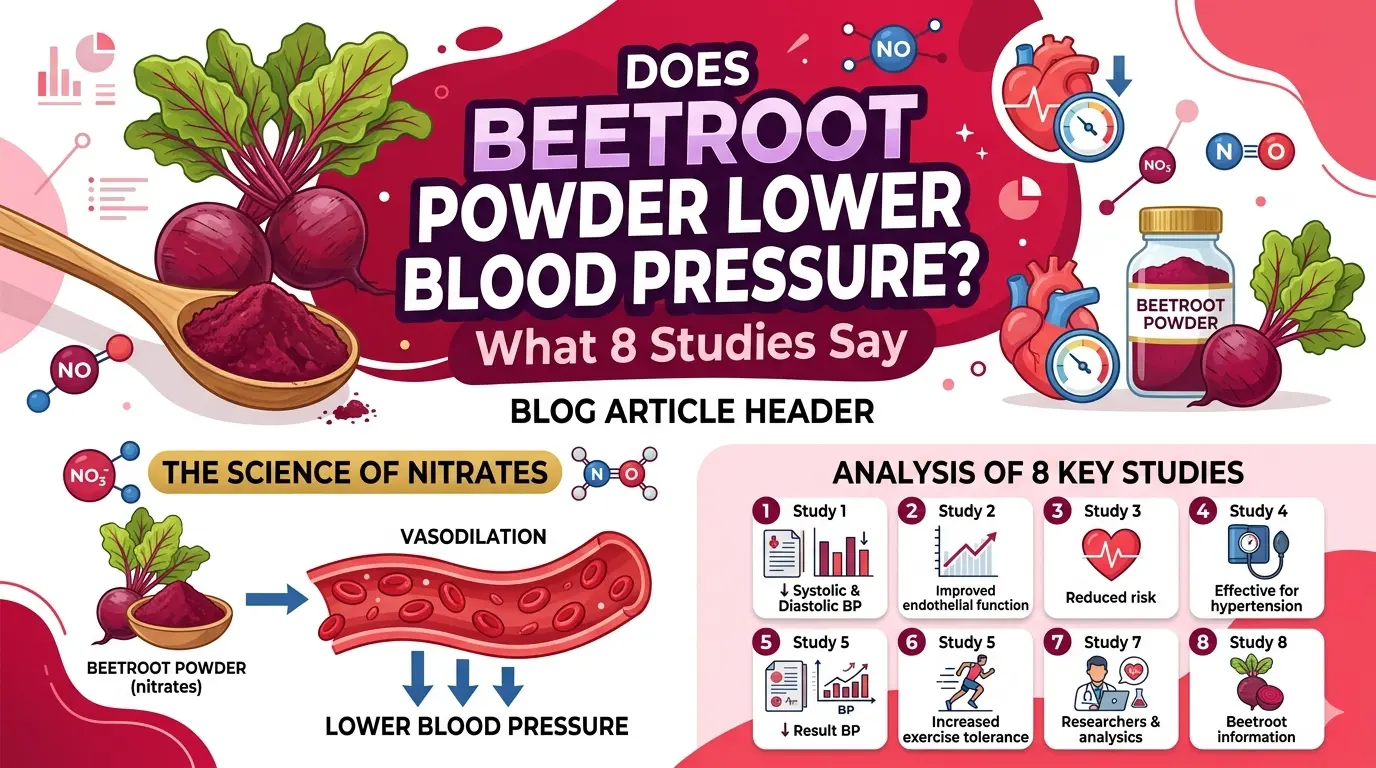 Beetroot powder and blood pressure clinical study analysis