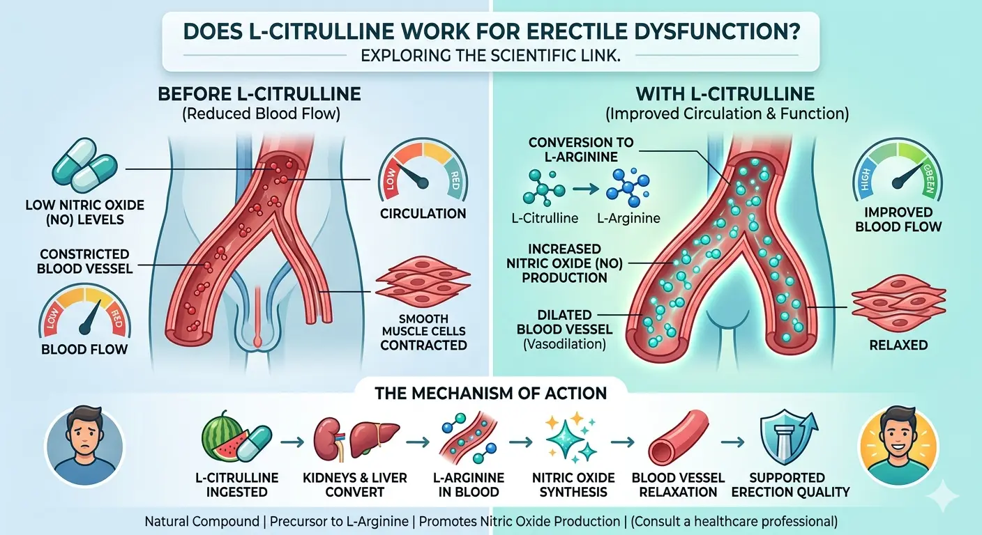 Does L-Citrulline work for erectile dysfunction clinical evidence